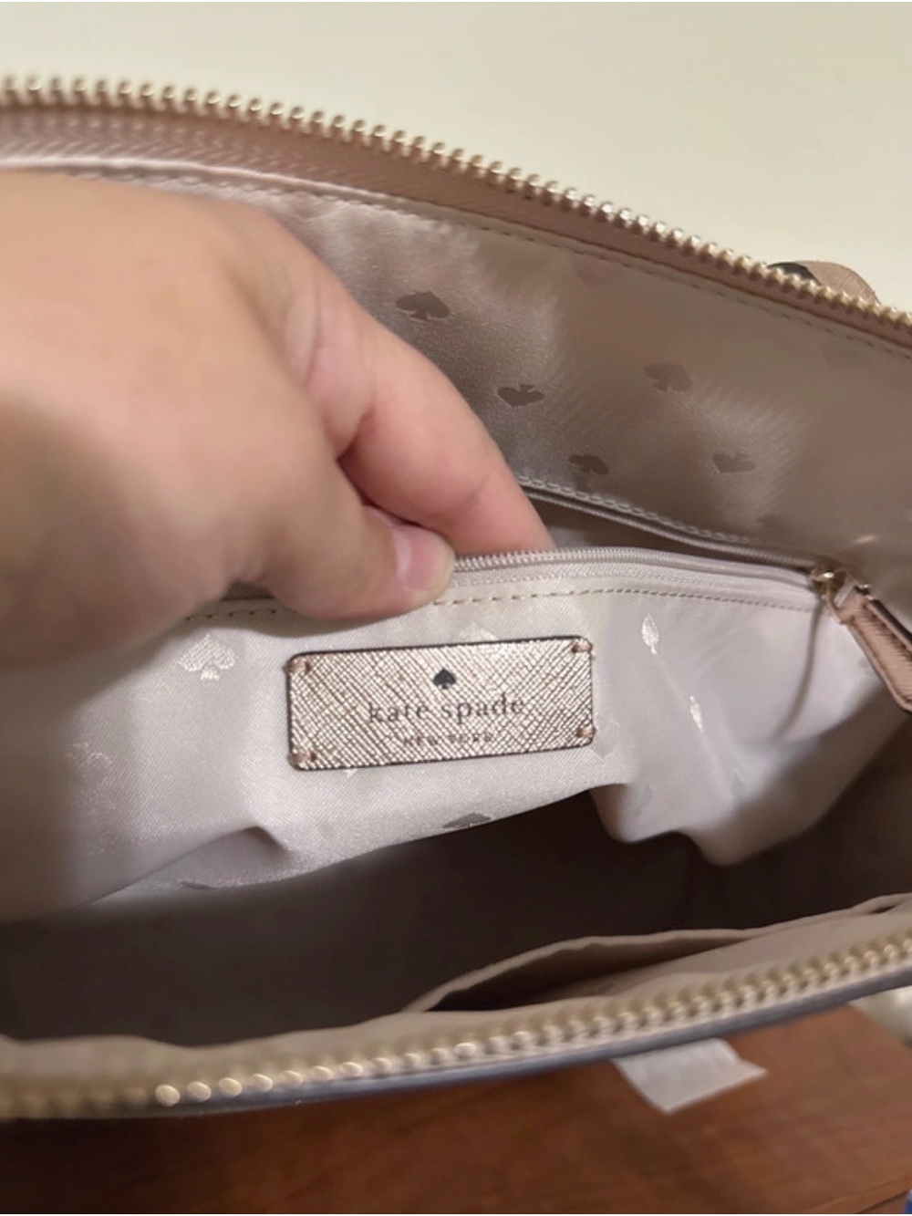 kate spade Glitter Tote in Rose Gold - Picture 5 of 5